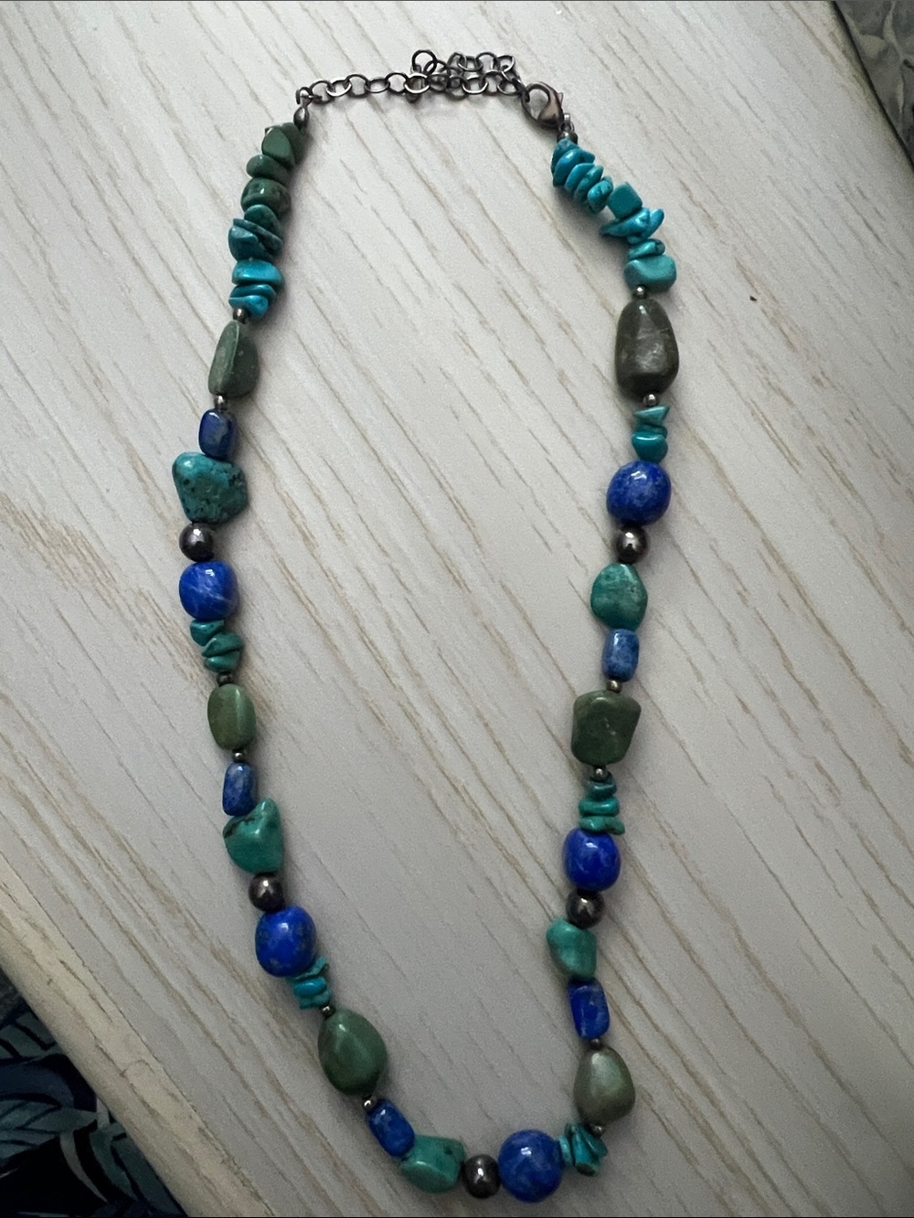 Turquoise Handcrafted Blue Green Stone Necklace
